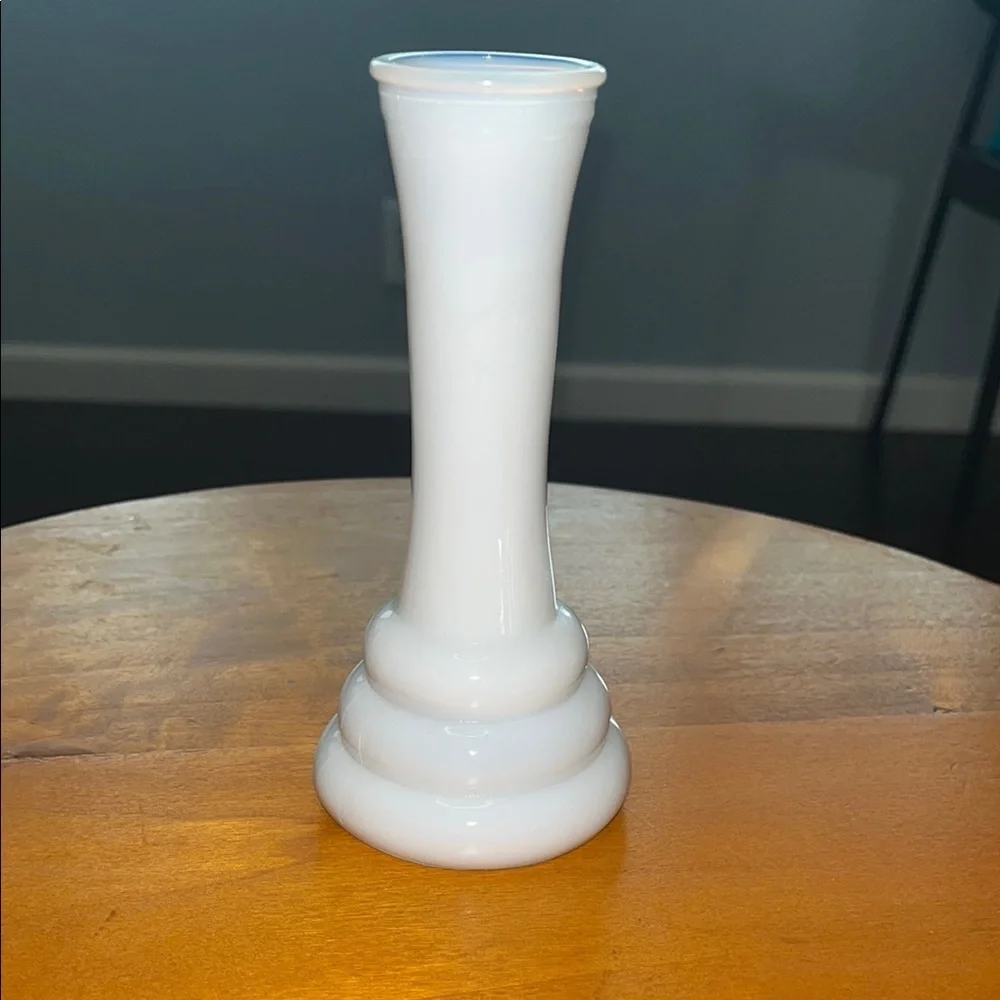 Vintage Randall White Milk Glass Beehive Bud Vase 6